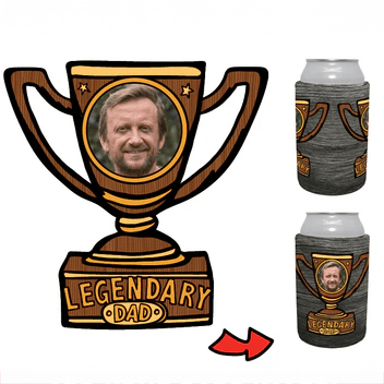 Legendary Dad (Trophy) 🏆 - Personalised Stubby Holder