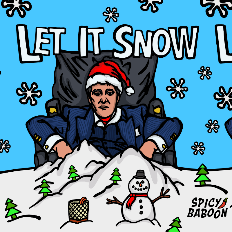 Let It Snow Scarface ❄️🤌 - Stubby Holder