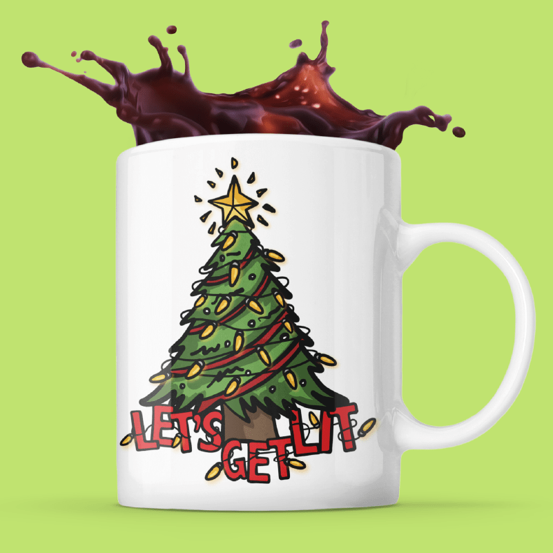 Let’s Get Lit 🎄💡 –  Coffee Mug