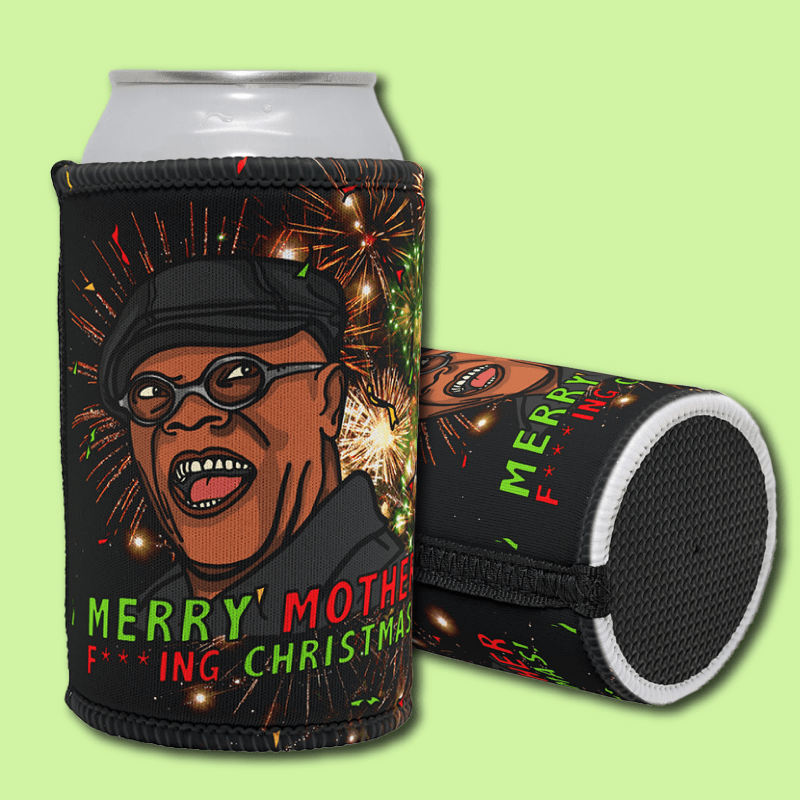 Merry Mother F**** Christmas 👨🏾‍🦲🎄- Stubby Holder