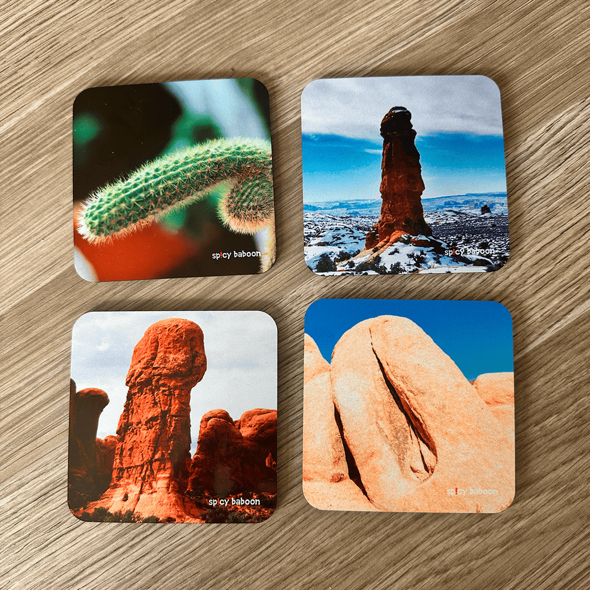 Naughty Nature (4-Pack) - Coaster Set 🌵🏞️