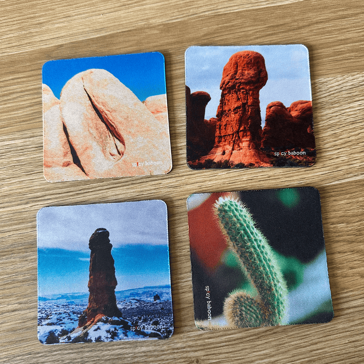 Naughty Nature (4-Pack) - Coaster Set 🌵🏞️