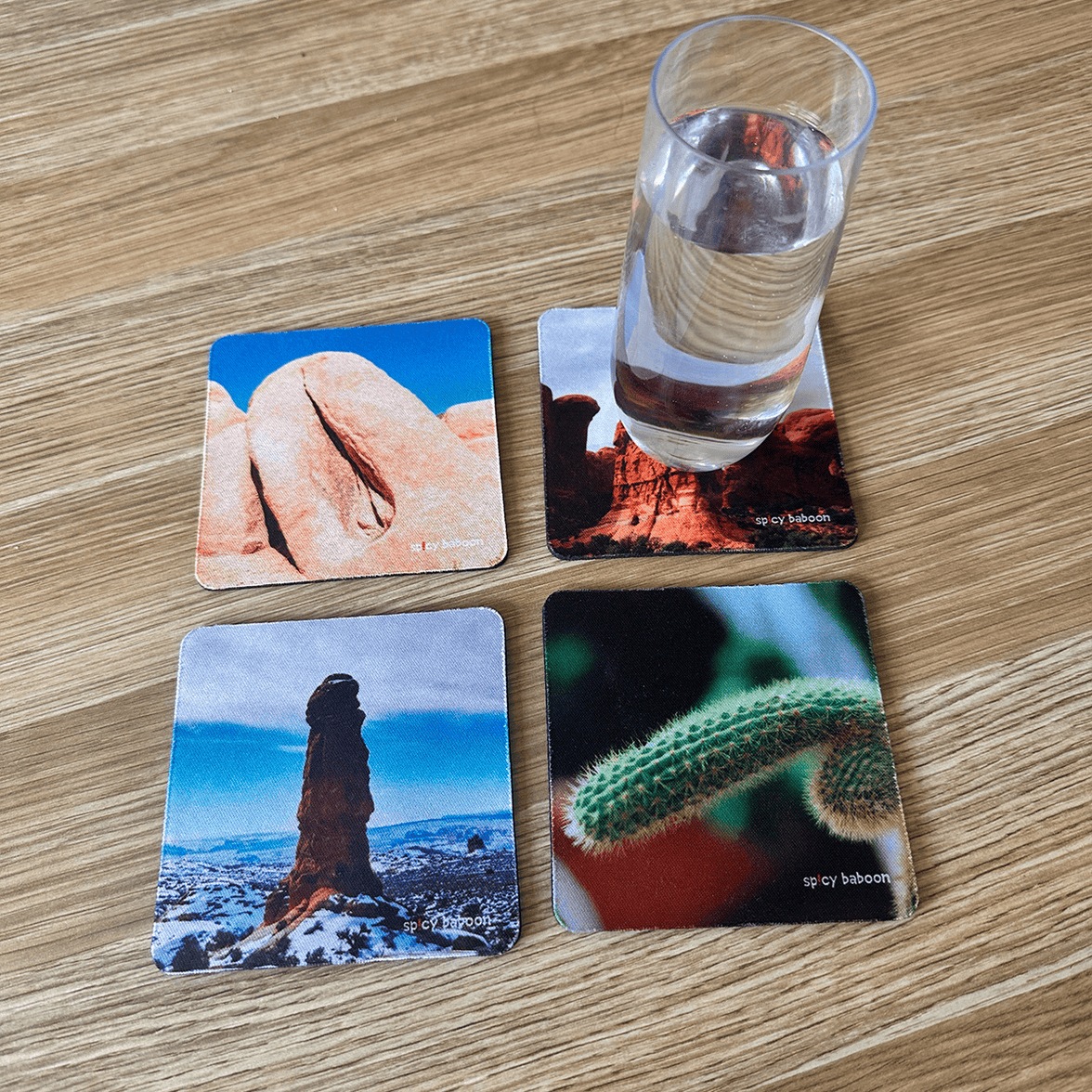 Naughty Nature (4-Pack) - Coaster Set 🌵🏞️