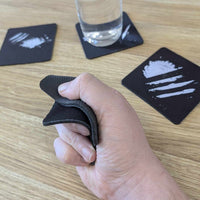 Neoprene-Base + Soft Surface Fun Lines (4-Pack) - Coaster Set ❄️🍻