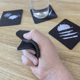 Neoprene-Base + Soft Surface Fun Lines (4-Pack) - Coaster Set ❄️🍻