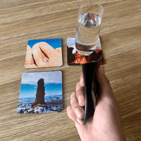 Neoprene-Base + Soft Surface Naughty Nature (4-Pack) - Coaster Set 🌵🏞️