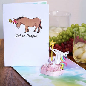 Not Like The Others 🐴🦄- 3D Inappropriate Greeting Card