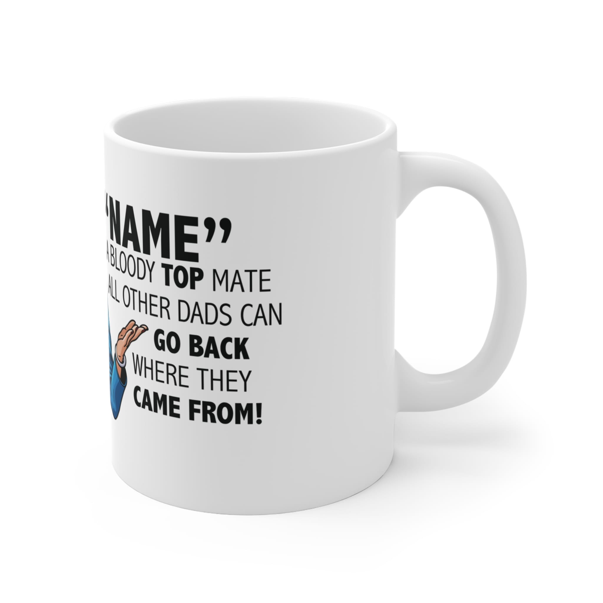 Pauline Approves Your Person 👩‍🦰 - Personalised Mug for your: Mate, Mum, Dad, Brother, Sister, Cousin, Uncle Aunty, Nan, Pop, Friend, Co- Worker, Partner