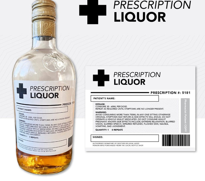 Prescription Liquor Bottle Labels 🥃 - Sticker