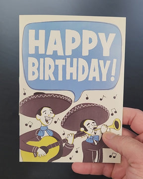 Endless Mariachi Birthday 🪇🔊 - Joker Greeting Prank Card (Glitter + Sound)