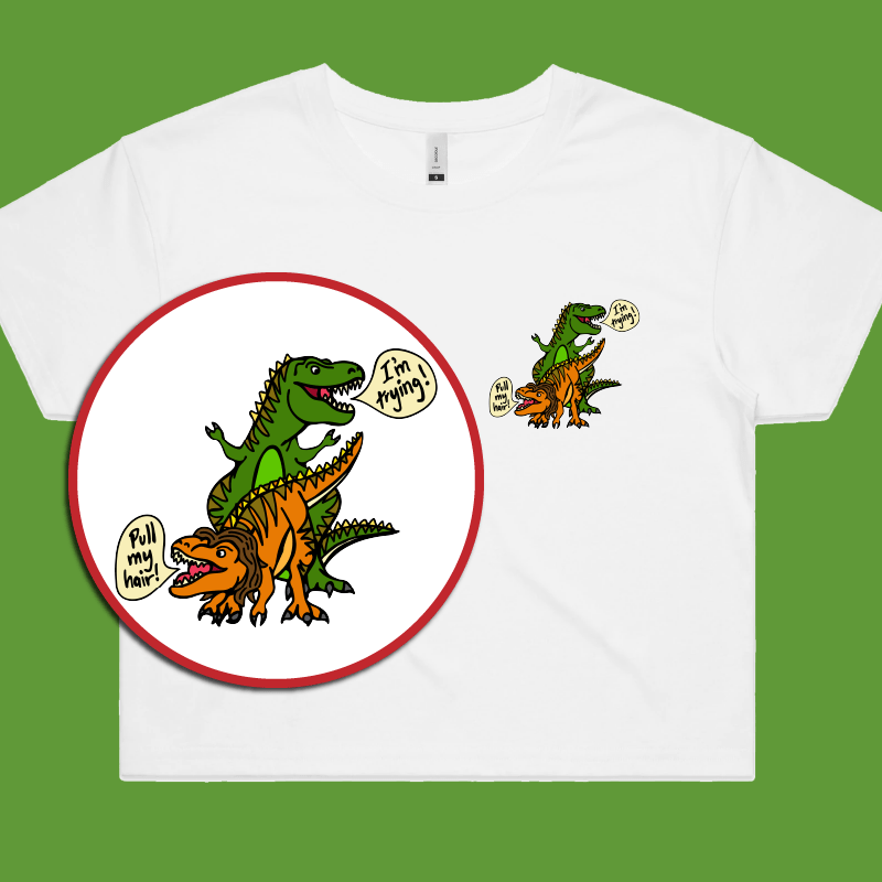 Pull My Hair 🦖🦕 – Women's Crop Top