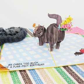 Purrfect Birthday 😺🎉- 3D Inappropriate Greeting Card