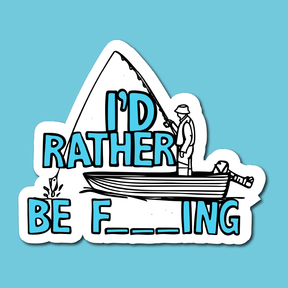 Rather Be Fishing 🐟🍆 - Sticker