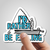 Rather Be Fishing 🐟🍆 - Sticker