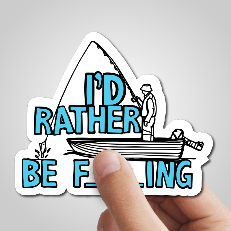 Rather Be Fishing 🐟🍆 - Sticker