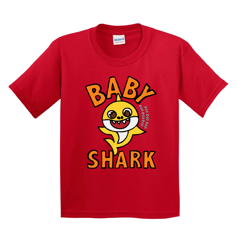 Red / 2T Toddler Tee - Baby Shark 🦈