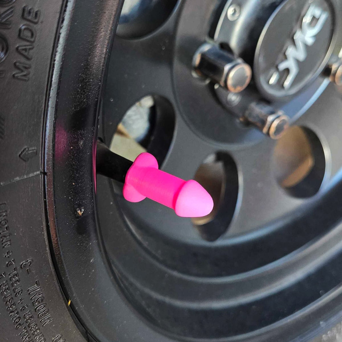 Rooster Shaped Valve Stem Cap 🐓🧢 - TireCockz Prank (4 Pack!)