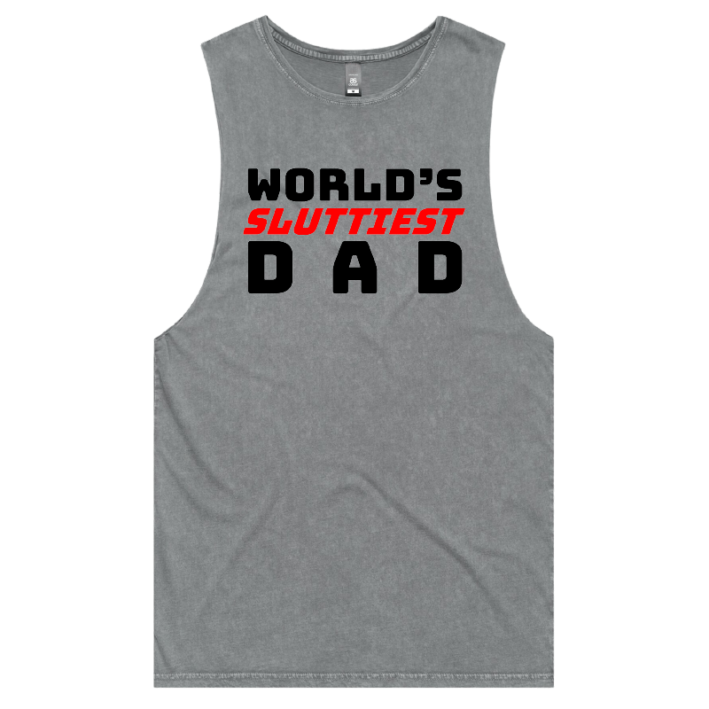 S / Ash / Large Front Design Baddie Daddy 👴💋 – Tank