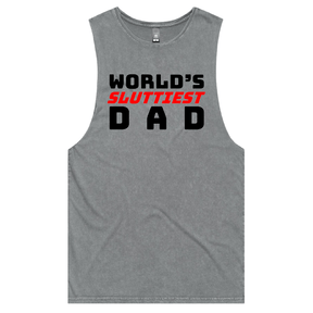 S / Ash / Large Front Design Baddie Daddy 👴💋 – Tank