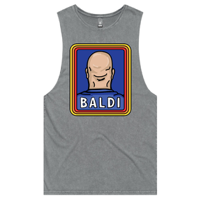 S / Ash / Large Front Design Baldi 👨🏻‍🦲✂️ – Tank