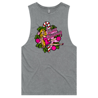 S / Ash / Large Front Design Barbee Christmas 👠🎄 - Tank