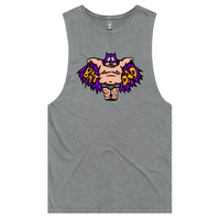 S / Ash / Large Front Design Bat Dad 🦹🏻‍♂️⚾️ - Tank