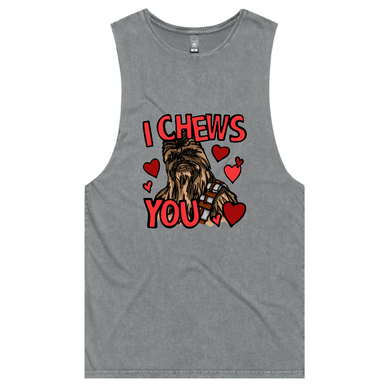 S / Ash / Large Front Design Chewie Love 💈🌹 – Tank