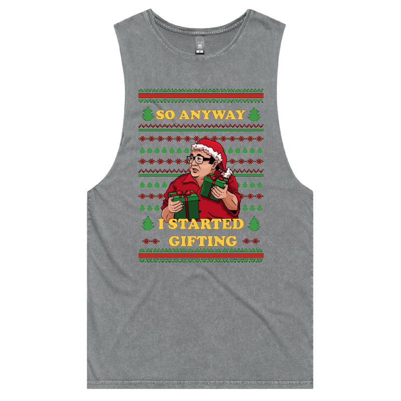 S / Ash / Large Front Design Danny DeGift-o 🎁🧑‍🎄 - Tank