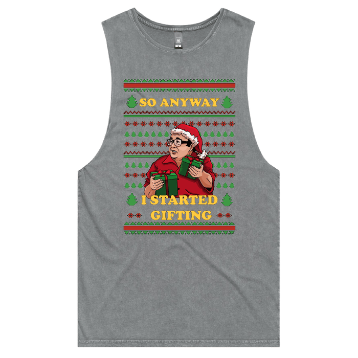 S / Ash / Large Front Design Danny DeGift-o 🎁🧑‍🎄 - Tank