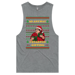 S / Ash / Large Front Design Danny DeGift-o 🎁🧑‍🎄 - Tank