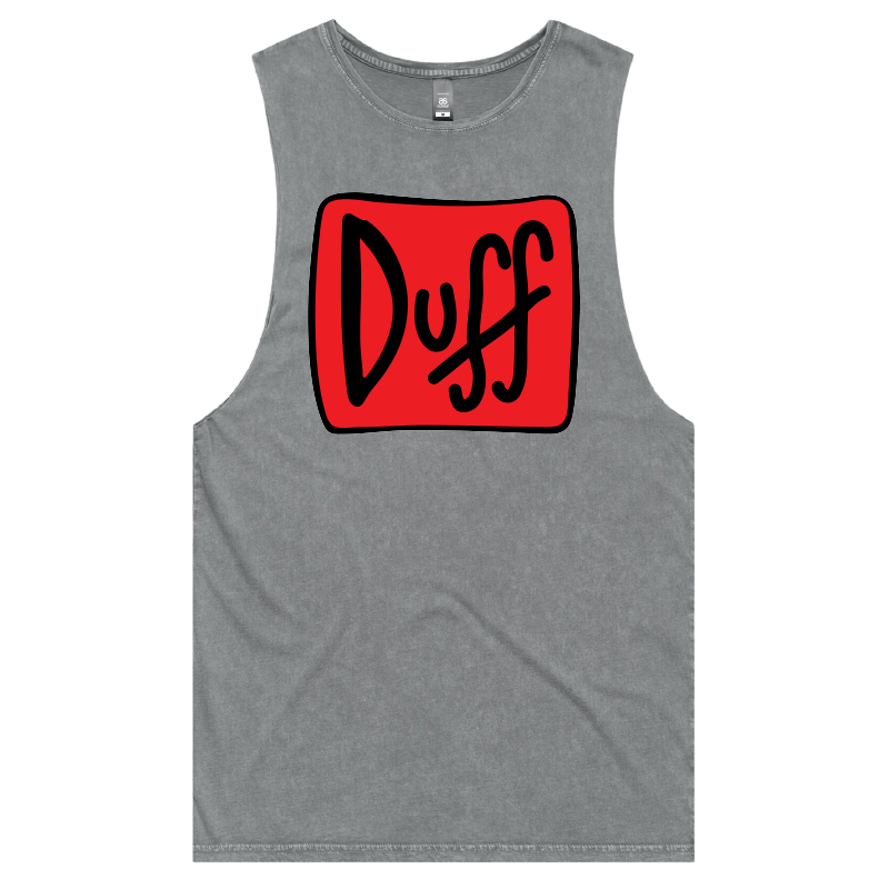 S / Ash / Large Front Design Duff 👨‍🦲🍻 - Tank