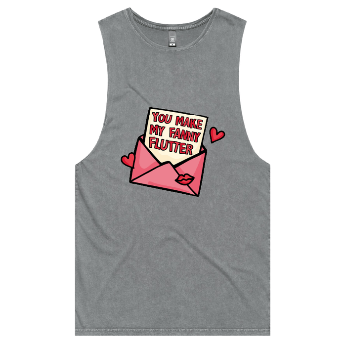 S / Ash / Large Front Design Fanny Flutter 🦋 – Tank