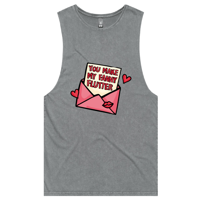 S / Ash / Large Front Design Fanny Flutter 🦋 – Tank