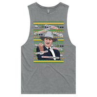 S / Ash / Large Front Design Katter's Croc-mas 🤜🐊 - Tank