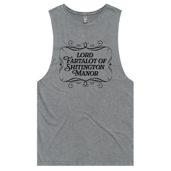 S / Ash / Large Front Design Lord Fartalot 👑💨 – Tank