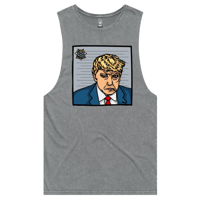 S / Ash / Large Front Design MugShot 🍊📸 – Tank