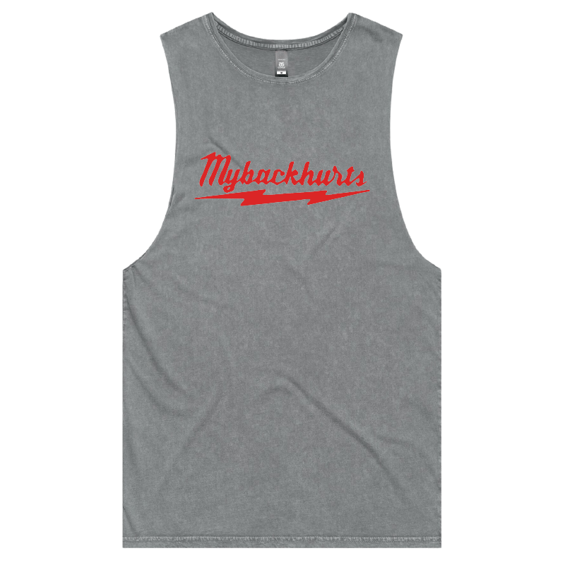 S / Ash / Large Front Design My Back Hurts 🧰 – Tank