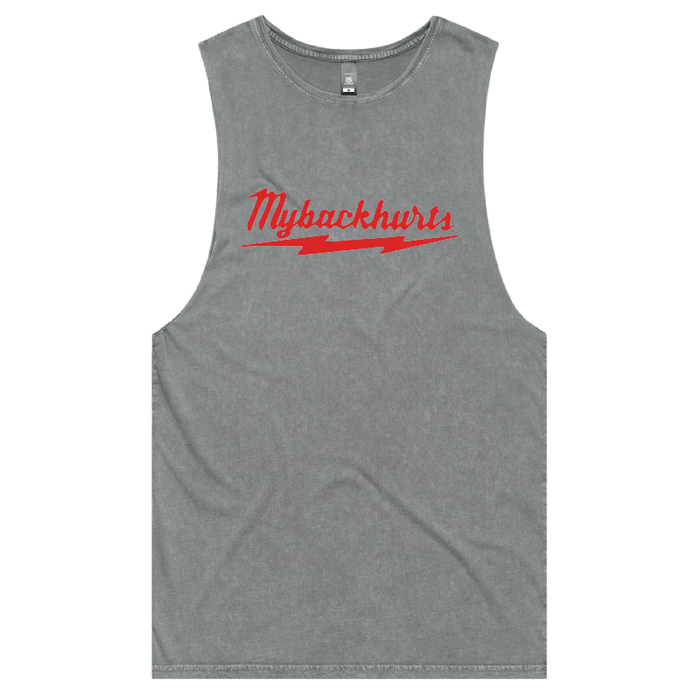 S / Ash / Large Front Design My Back Hurts 🧰 – Tank