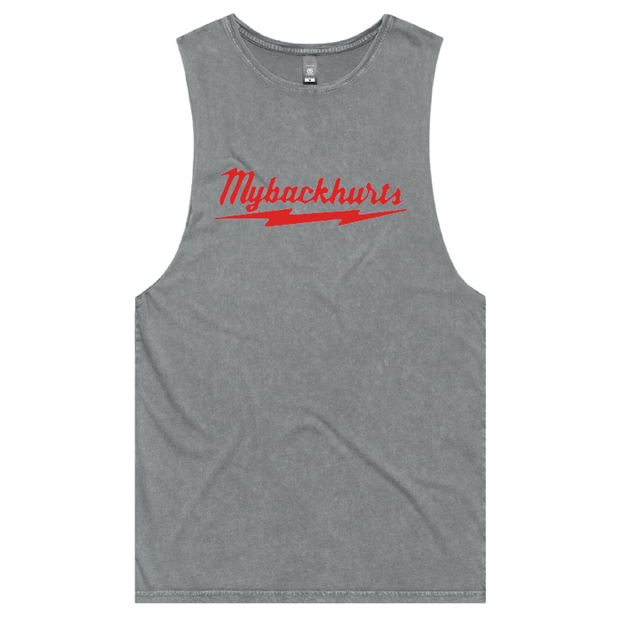 S / Ash / Large Front Design My Back Hurts 🧰 – Tank