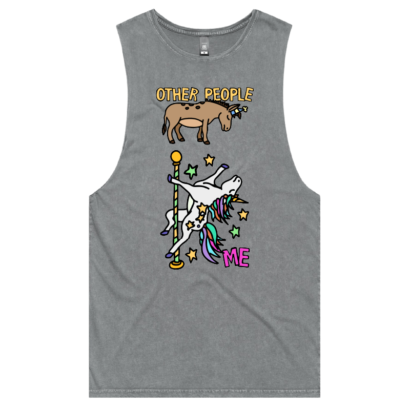 S / Ash / Large Front Design Not Like The Others  🐴🦄 – Tank