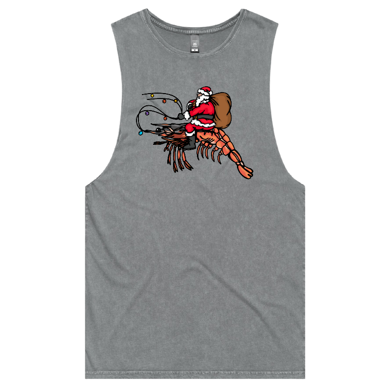 S / Ash / Large Front Design Prawndolph 🦐🦌 - Tank
