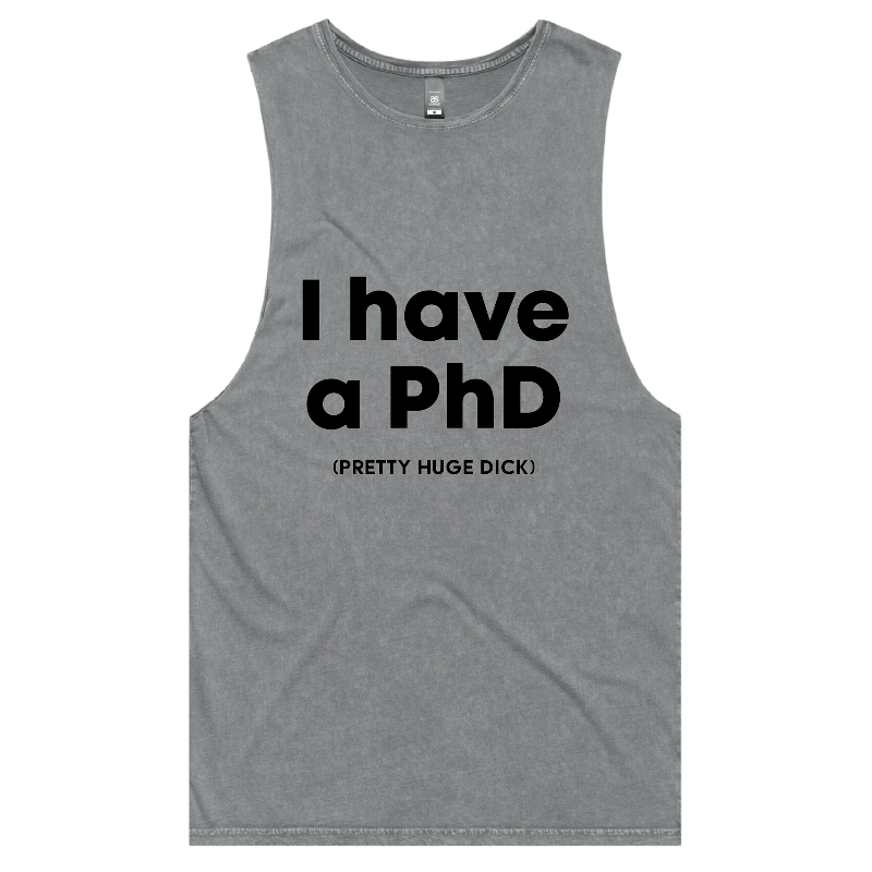 S / Ash / Large Front Design Pretty Huge.....🎓 - Tank