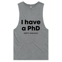 S / Ash / Large Front Design Pretty Huge.....🎓 - Tank