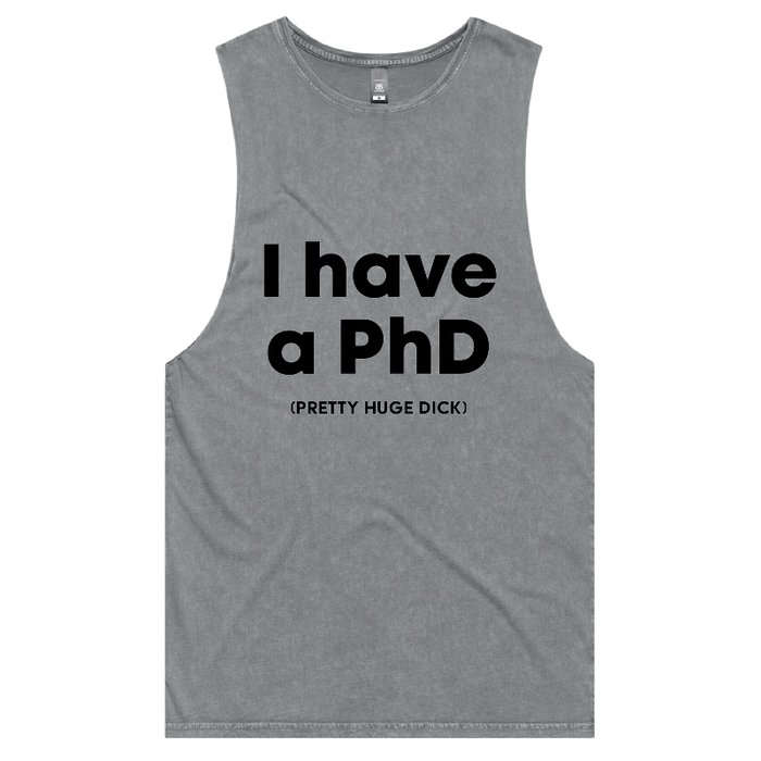 S / Ash / Large Front Design Pretty Huge.....🎓 - Tank