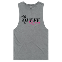 S / Ash / Large Front Design Queef Queen 💨👑 - Tank
