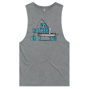 S / Ash / Large Front Design Rather Be Fishing 🐟🍆 - Tank