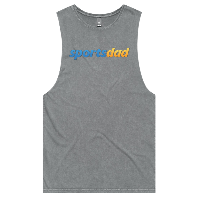 S / Ash / Large Front Design SportsDad 💸📺 - Tank