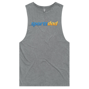 S / Ash / Large Front Design SportsDad 💸📺 - Tank