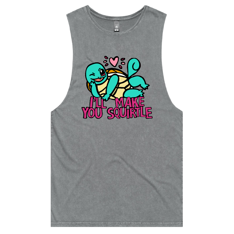 S / Ash / Large Front Design Squirtle Love ❤️💦 – Tank