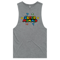 S / Ash / Large Front Design Super Mummio ⭐🍄 – Tank